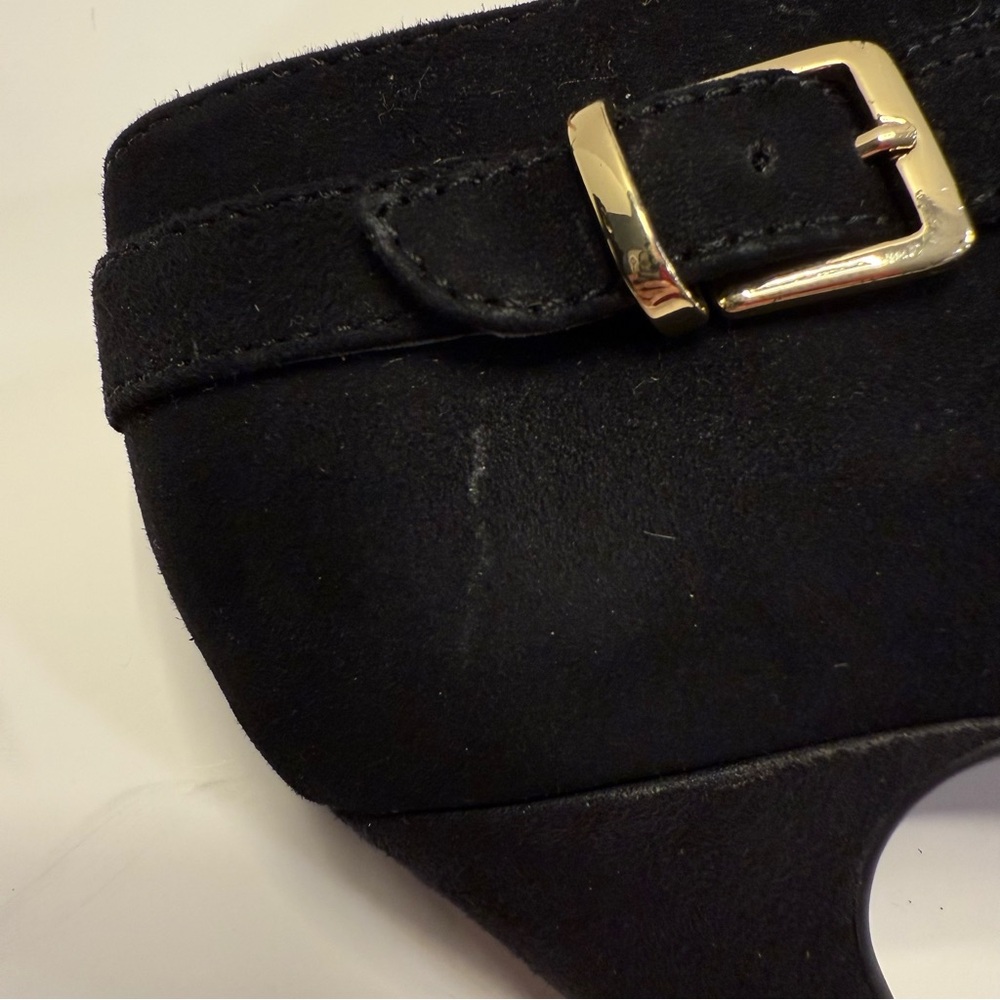 Clarks Brier Milan Black Suede Heeled Ankle Booties Women’s 9M - Picture 12 of 12